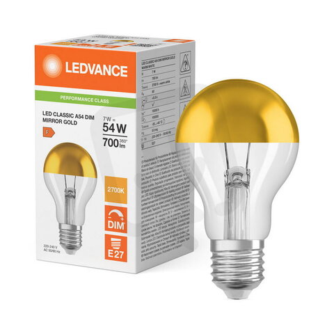 LEDCLA54DIMMIRG 7W 827 COBCL E27 P LEDV