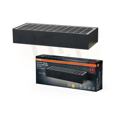 ENDURA Style Solar Bricklume Sensor Wide Dark Gray OSRAM 4099854455858