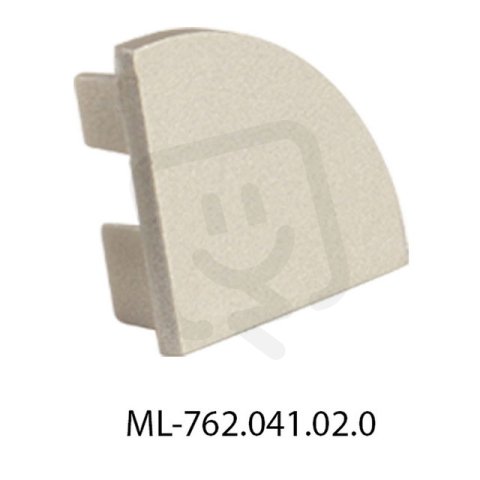 McLED ML-762.041.02.0 Koncovka pro RS bez otvoru, stříbrná barva, 1 ks