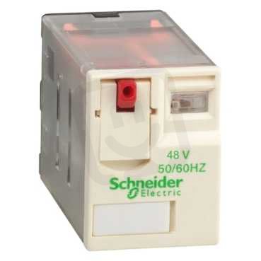 Schneider RXM4GB1E7 Miniaturní 4P, 3 A, 48 V AC bez LED, Au (obj.množství 10 ks)