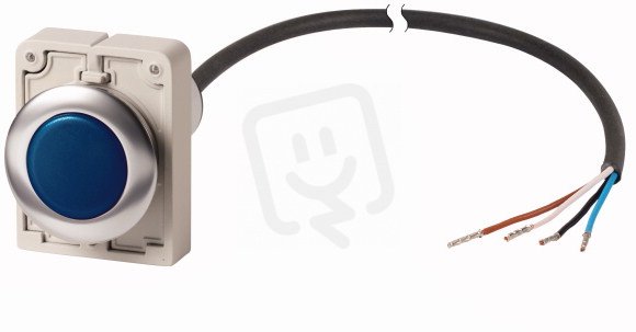 Eaton C30C-FL-B-24-P65 Kompaktní zapuštěná signálka , 24V AC/DC, modrá