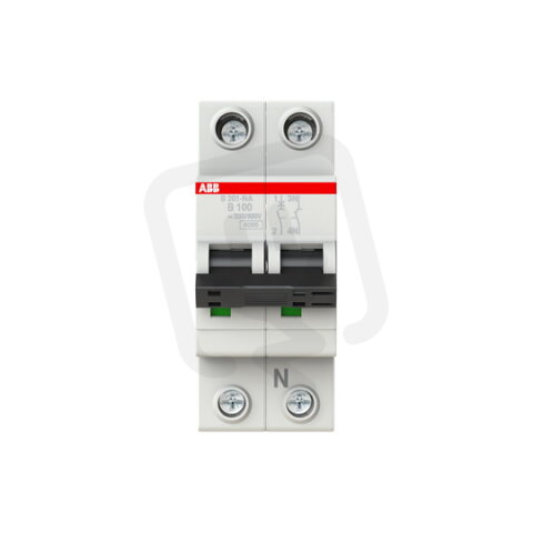S201-B100NA počet fází: 1+N In: 100A char.B 6kA ABB 2CDS251103R0825