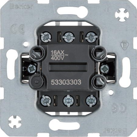 Kolébkový vypínač, řazení 3, 16 AX, 400 V~, modul přístroje BERKER 53303303