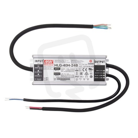 Napájecí zdroj Mean Well HLG-40H-24B 40W DC24V/1,67A IP67 1-10V a PWM