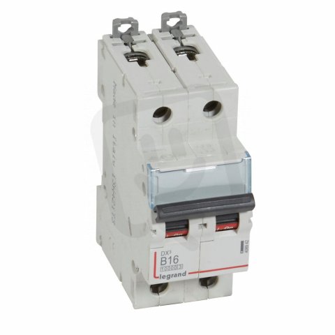 DX3 JISTIČ, 2 PÓLOVÝ, CHAR. B,16A 10000A/16KA LEGRAND 408942