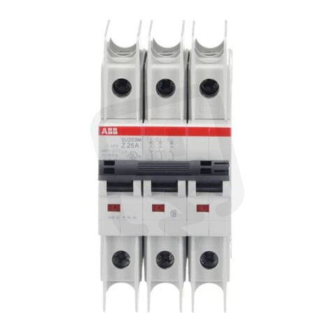 ABB SU203M-Z25 jistič char. Z 10kA 25A 3P  dle UL489 a CSA 22.2 No. 5