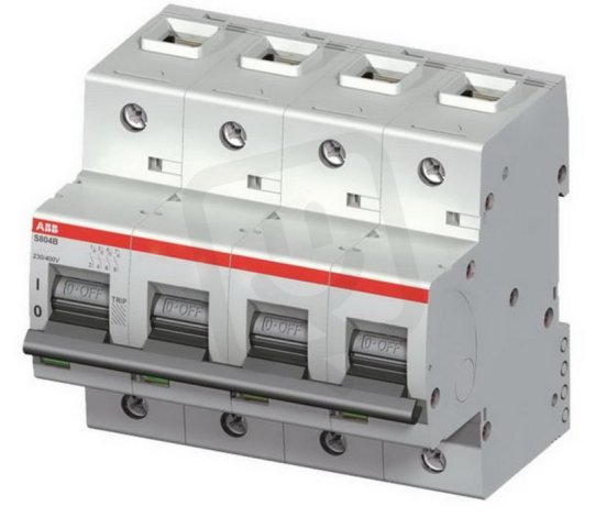S804B-C80 jistič 4P char. C 80A s klecovou svorkou 16kA ABB 2CCS814001R0804
