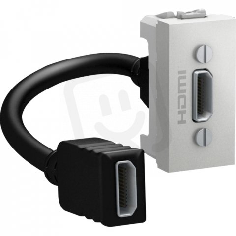 Unica HDMI konektor (předzapojený), Aluminium SCHNEIDER MGU3.430.30