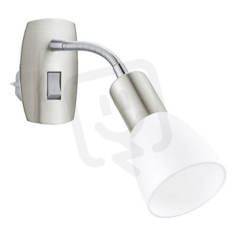 Bodové svítidlo do zásuvky DAKAR 3 1xE14 matný nik/bílá 25W IP20 EGLO 92935