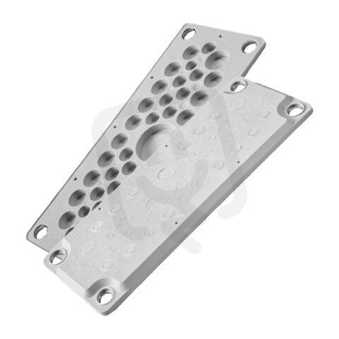 Průchodová deska LMC 35 (IP44) šedá (RAL 7035, vč. kolíků) MOREK MBA3F35L11