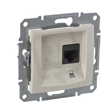 Sedna Zásuvka datová 1xRJ45 kat.6 STP, Beige SCHNEIDER SDN4900147