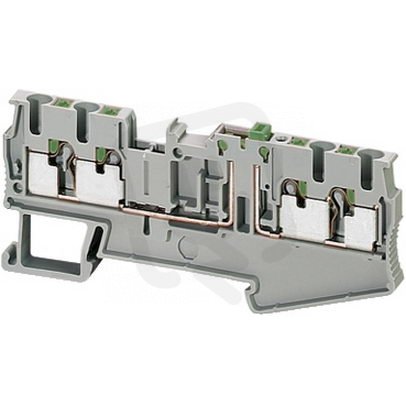 Push-in svorka rozpojovací 4body 2,5mm2 šedá (obj.mn. 50ks) SCHNEIDER NSYTRP24SC