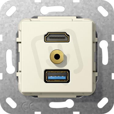 HDMI,USB 3.0 A,mini Krátký kabel vložka krémově bílá GIRA 568101