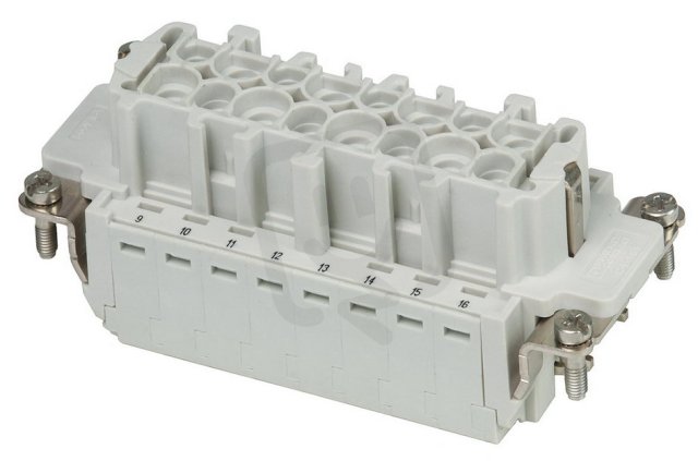 Walther 71011604 Buchseneinsatz Baureihen B16/B32 m.Push-In-Anschluss,Nr. 1-16