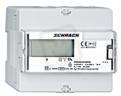 Digitální elektroměr 80A, 3fázový,1 tarif,Modbus/RS485,MID SCHRACK MGDIZ480--