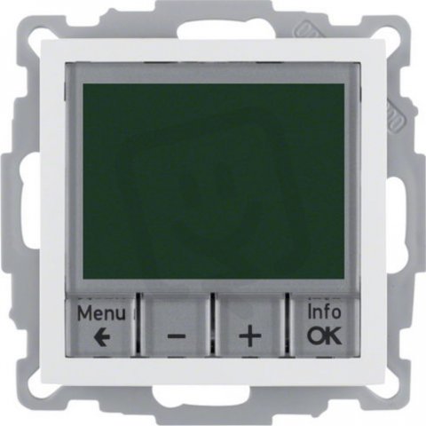 Digitální termostat s nastavením času, S.1/B.x, bílá lesk BERKER 20448989