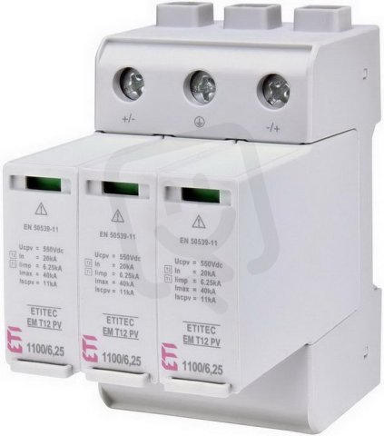 Svodič přepětí  ETITEC EM T12 PV 1100/6,25 Y pro fotovoltaiku ETI 002440580