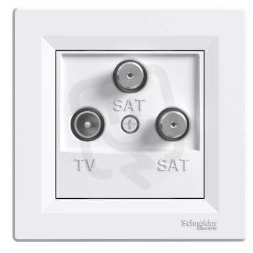 Schneider EPH3600121 Zásuvka TV-SAT-SAT, koncová, bílá