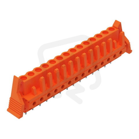 Pružinová svorkovnice THT rovná 5,08 mm oranžová 14pól. WAGO 232-174/039-000