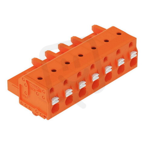 Pružinová svorka CAGE CLAMP oranžová 2,5mm2 7pól. oranžová WAGO 2231-707/008-000