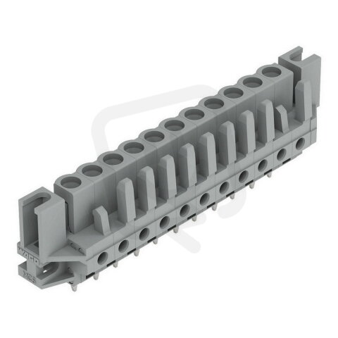 Pružinová svorkovnice THT rovná 5 mm šedá 11pól. WAGO 232-141/047-000