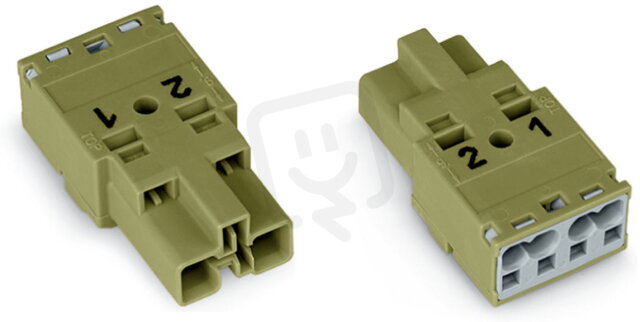 Zástrčka 2pól. Kód. B světle zelená WAGO 770-272