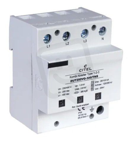 Přepěťová ochrana 1+2+3 AC DUT 250VG-300/TNS TNS/řazení 4+0 CITEL 3597