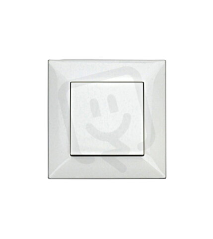 Set přístroje spínače č.1, 1pólový, bezšroubové svorky, bílý SCHRACK EV106001A-