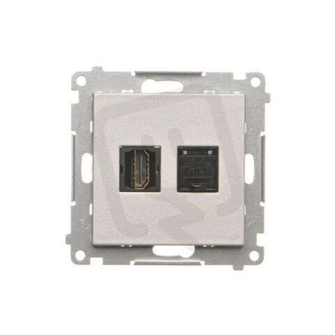 Zásuvka HDMI (v2.1) + datová RJ45 kat. 6