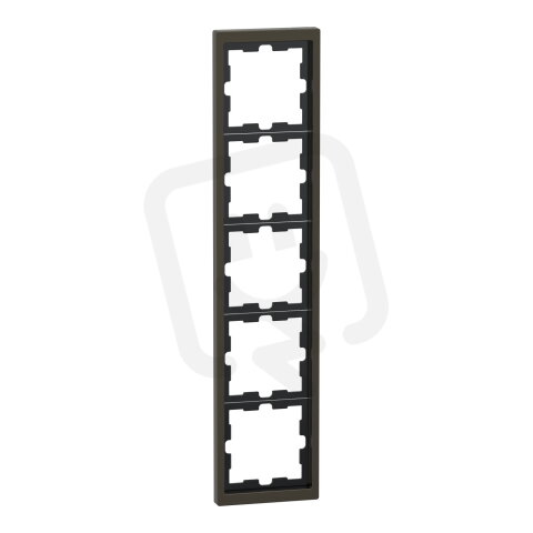Krycí rámeček, Merten D-Life kov, pětinásobný, mocca, kov SCHNEIDER MEG4050-6552