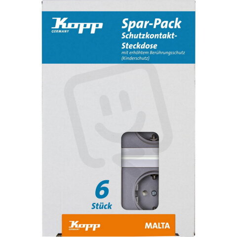 923415053 Profi-Pack: 6 Earthed socket o