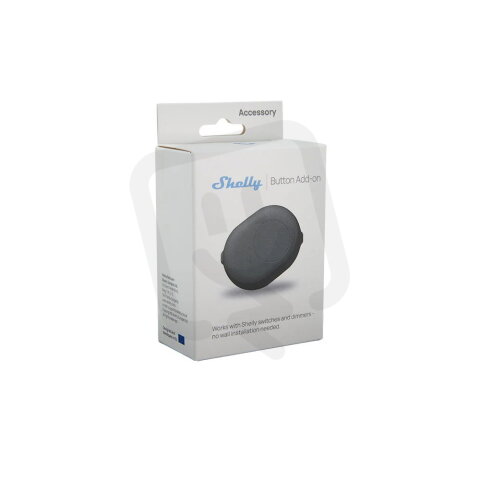Kryt s tlačítkem SHELLY BUTTON ADD-ON pro moduly SHELLY PLUS, GEN3 a GEN4, černá