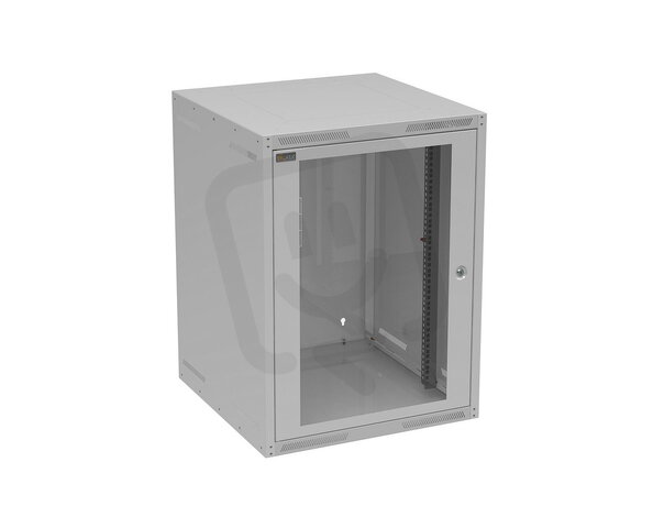 Nástěnný nýtovaný rozvaděč GrandN 16U s prosklenými dveřmi,hl.600mm 83000887