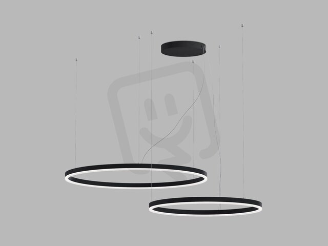 Závěsné svítidlo LED2 CIRCLE SET 2 P-Z, B TRIAC 104W 2700K/3000K/4000K černá