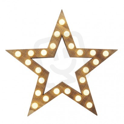 25LED XMAS STAR 2AA WW