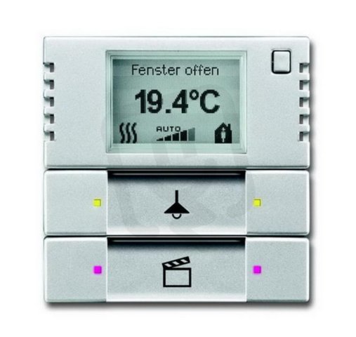 ABB KNX Snímač teploty s regulátorem 2-/4nás hliníková stříbrná 6128/28-83-500