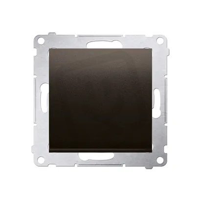 Spínač jednopólový, řazení 1, (strojek s krytem)10AX, 250V 250V hnědá matná