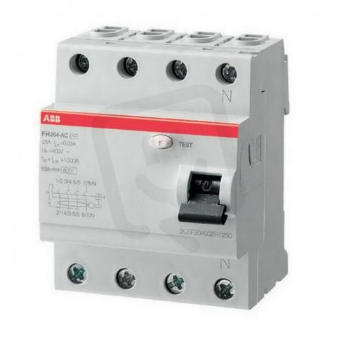 FH204AC-63/0,03 proudový chránič čtyřpólový 63 A 30mA AC ABB 2CSF204002R1630