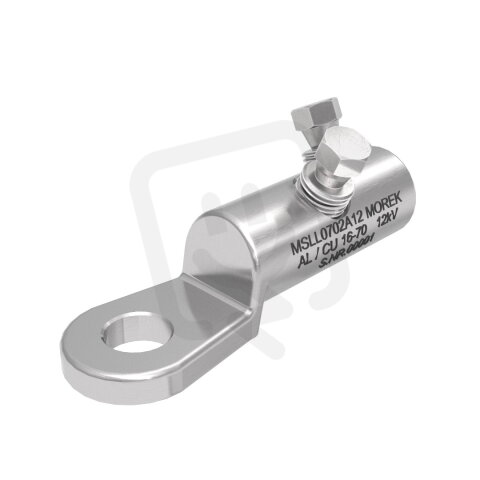 Kabelové oko MSLL70 Al/Cu 16-70mm2, M12, 2x Al šroub, 12 kV MOREK MSLL0702A12