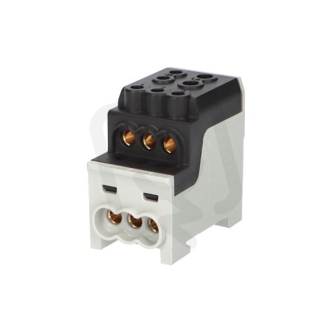 Blok pro rozdělení fází UVB 200 L S 1pól. 200A 1000V černý na DIN 1006068