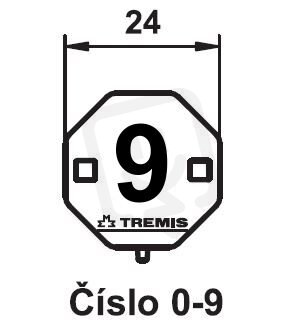 Štítek označení č.9 (plast) TREMIS VS040