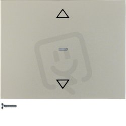 KNX RF tlačítko žaluziové bezdrátové, K.5, ušlecht. ocel, lak. BERKER 85245273