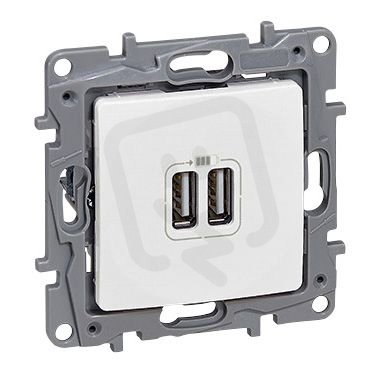 NILOÉ DVOJITÁ NABÍJEČKA USB BÍLÁ LEGRAND 764594