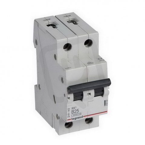 RX3 JISTIČ, 2 PÓLOVÝ, CHAR. B, 25A 6000A LEGRAND 419160