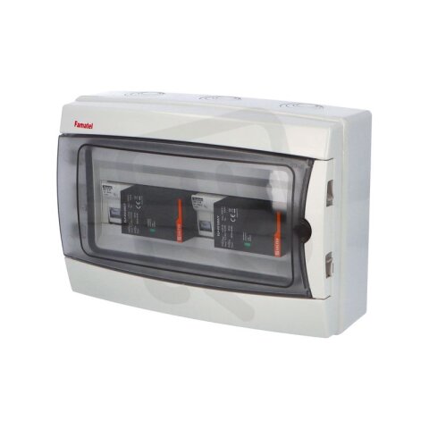 fr39261-DC-0-2-2 fotovoltaická rozvodnice dva stringy IP65 1000V FAMATEL FR012