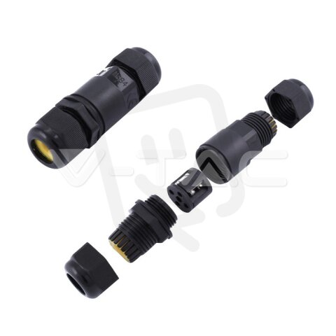 Waterproof Black Terminal Block 5-9mm IP