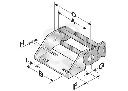 Řetězové zakončení KA 35102 (1díl) s čepy, NEREZ MURRPLASTIK 035000008500