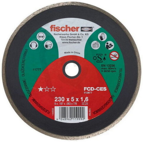Diamantový kotouč na keramiku FCD-CES 230x1,6x22,23 DIA FISCHER 512877