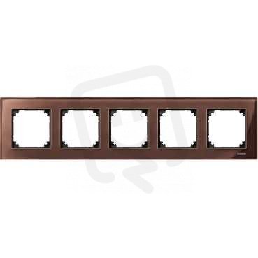Merten Rámeček pětinásobný M-Elegance, Mahogany Brown SCHNEIDER MTN4050-3215