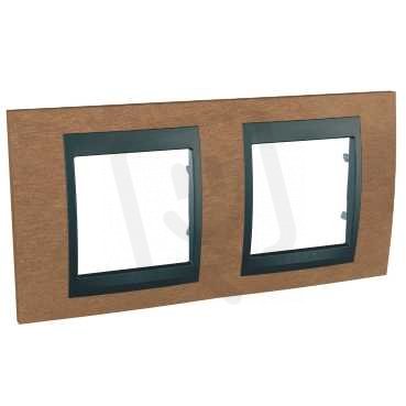 Unica Top Krycí rámeček dvojnásobný, Cherry/Grafit SCHNEIDER MGU66.004.2M2